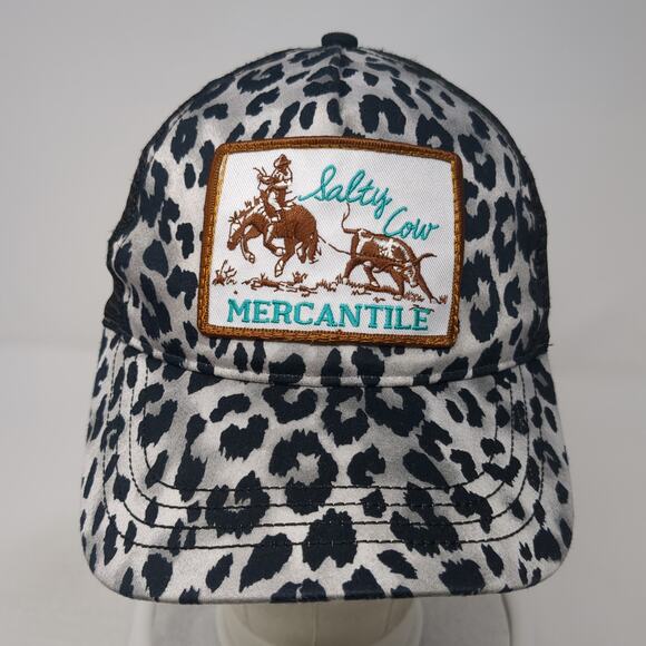 Salty Cow Mercantile Trucker Hat Multicolor OS Adjustable Leopard Mesh Back - Picture 2 of 9